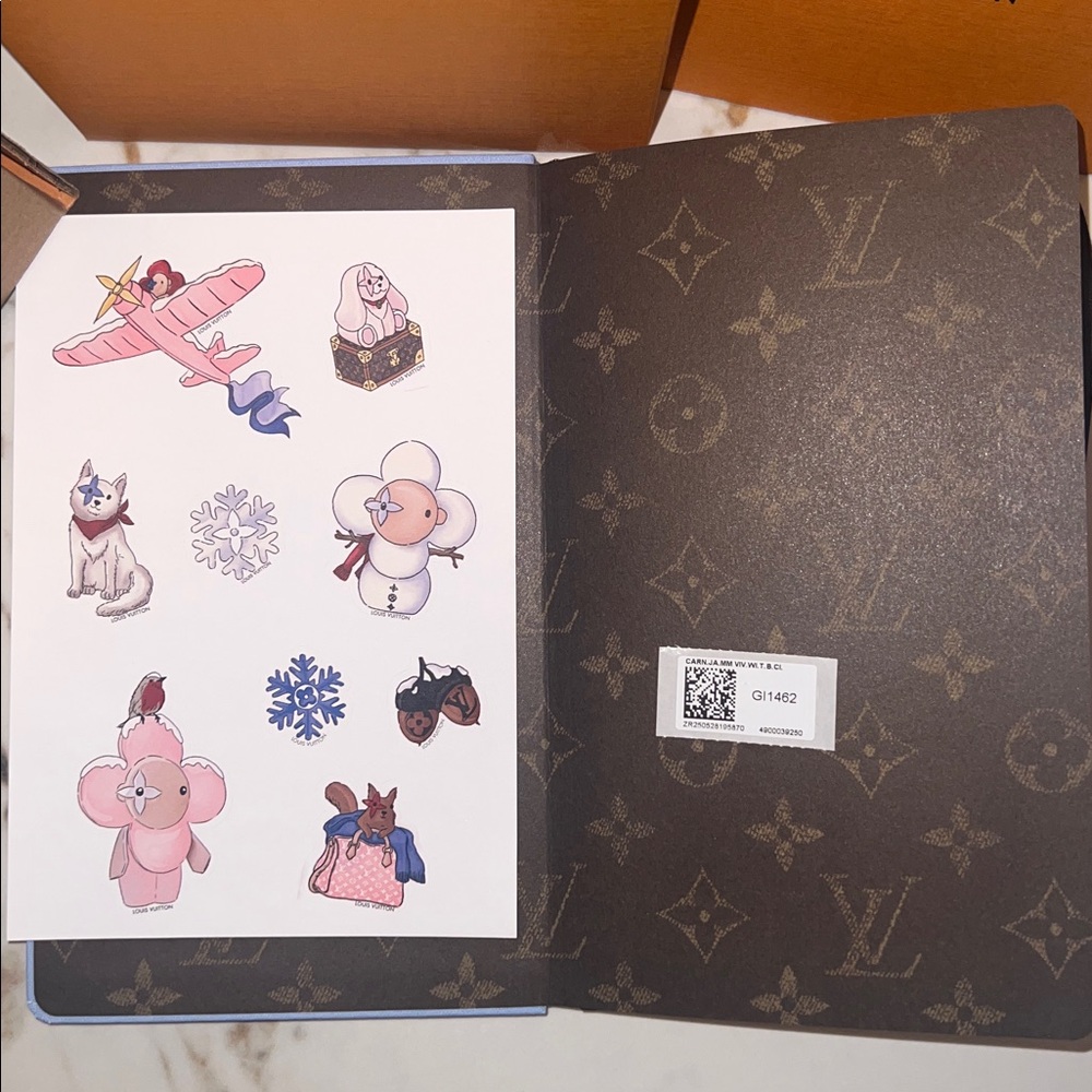 NIB LOUIS VUITTON Jane Notebook MM and Stickers - Picture 4 of 7